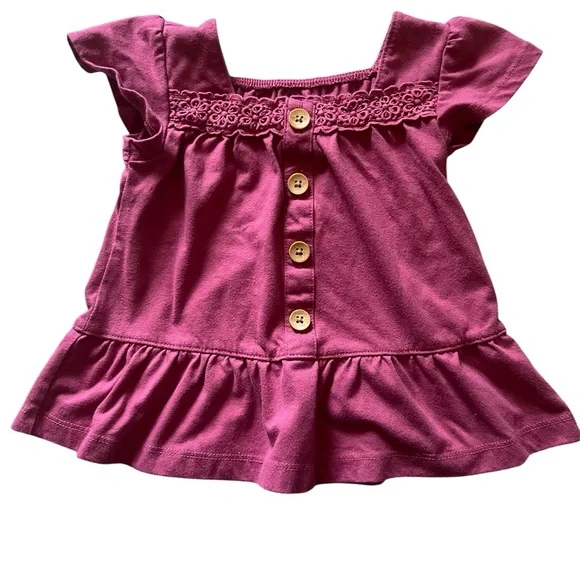 Oshkosh B’gosh Crochet Flutter Button-Front Shirt | 2T