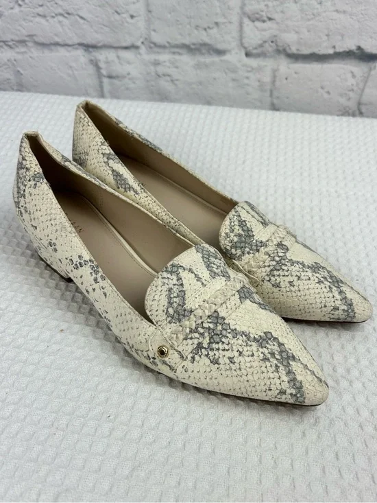 Cole Haan Grand Snake Print Pointed Toe Loafer Pumps Block Heel Women’s 8.5B