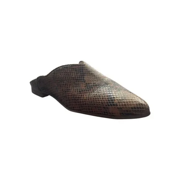 Sanctuary Saieda Tan/Brown Womens Mule Snakeskin Size  7M NEW WITH BOX