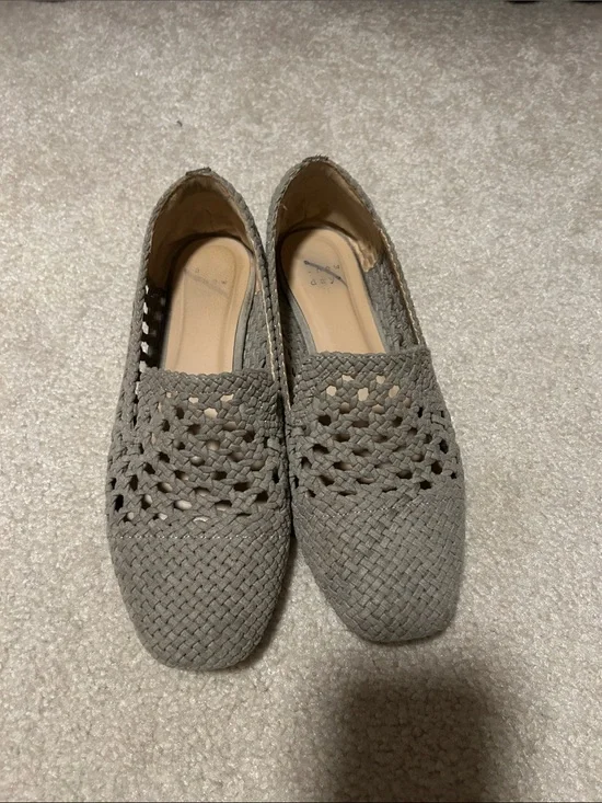 a new day Gray Woven Slip-On Flats