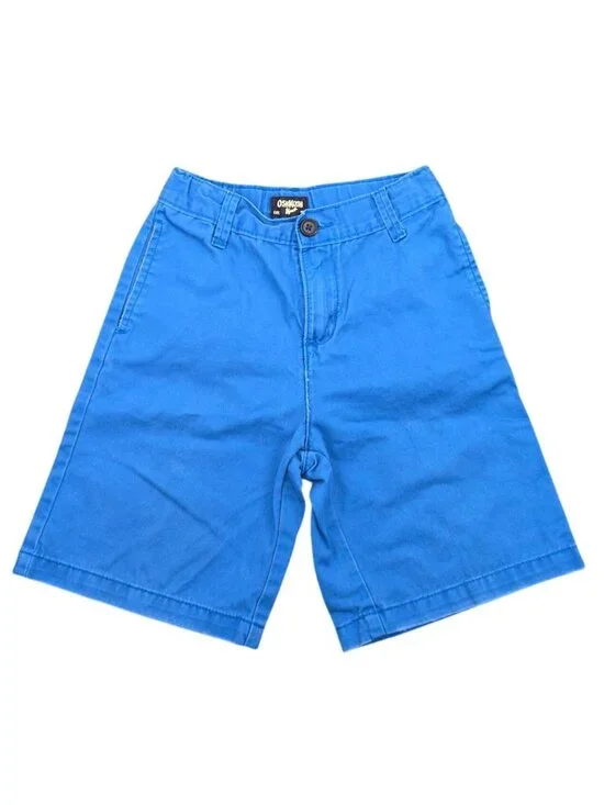 Boy's OshKosh B'gosh Blue Shorts Adjustable Waist 100% Cotton Size 7 Chino