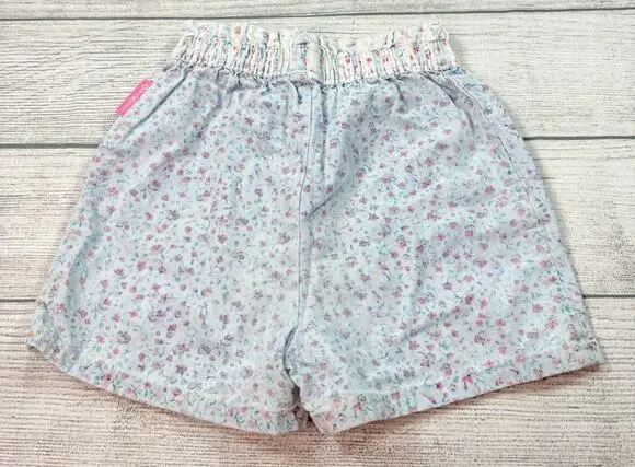 OshKosh Vintage Floral Paper Bag Waist Elastic Shorts Multicolor Size 3T