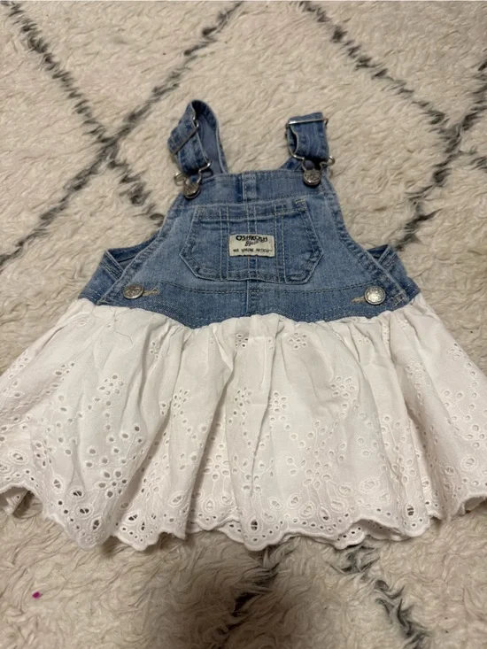 OshKosh B'gosh Light Blue Denim and Eyelet Baby dress