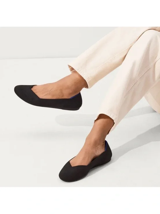 Rothy’s The Flat Round Toe Black Women Size 10