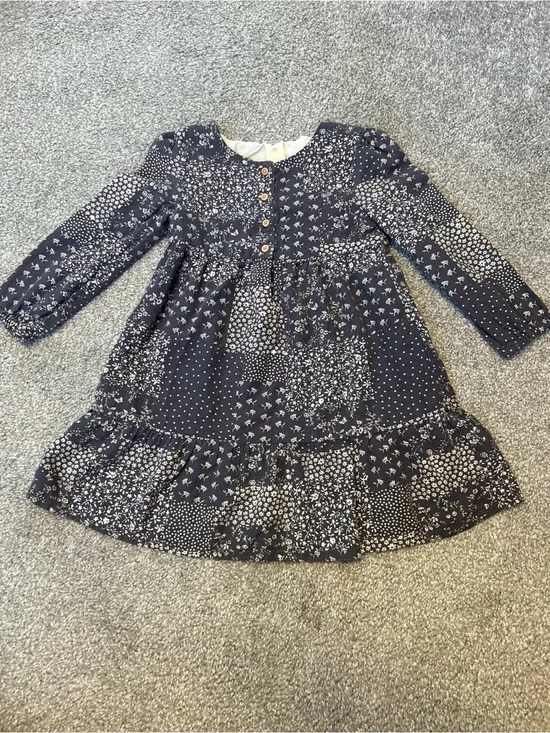 OshKosh B'gosh Navy Floral Patchwork Dress