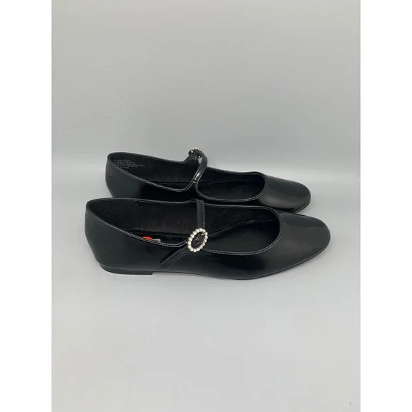 J.Crew Mary Jane Black Patent Flats CA766 Women's Sz 9