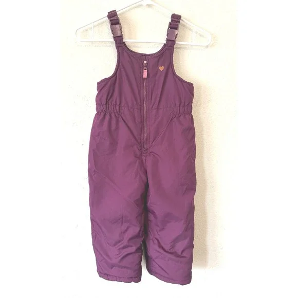 OshKosh Snow Bibs 4T Purple Winter‎ Outdoor Insulated Ski Pants