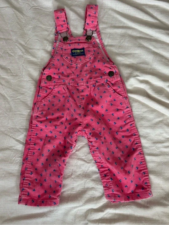 Vintage OshKosh B'gosh Pink Overalls with vest back