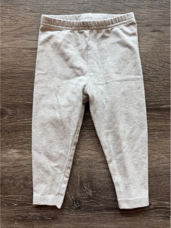 OshKosh B’gosh 12M Heather Oatmeal Leggings Baby Soft Knit Pants