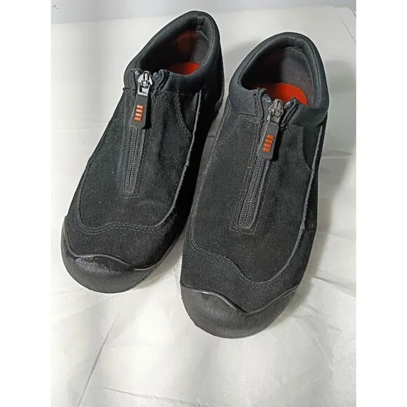 Lands' End Women’s Size 6.5B Suede Zipper Casual Outdoor Shoes Stretch Walking