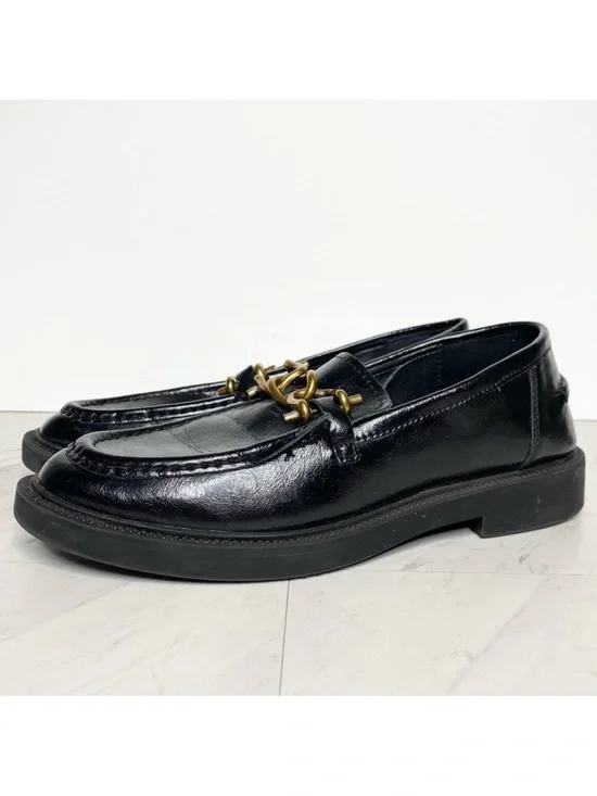 Steve Madden Karmine Black Leather Loafer 10M