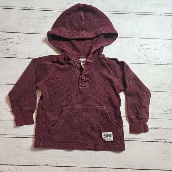 Oshkosh B'gosh Maroon Hooded Thermal‎ Size 2T