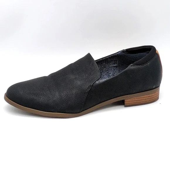 Dr.‎ Scholl's Shoes Womens Rate Black 8.5 Faux Leather Loafer Walking Comfort
