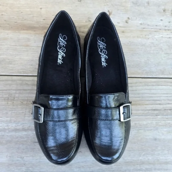 Life Stride Dhana Y2K Office Siren Revival Vegan Leather Comfort Wedge Loafer 8M