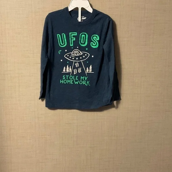 OshKosh B'gosh Navy UFO Long Sleeve Tee