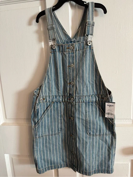 OshKosh B'gosh Light Blue Denim Pinstripe Overalls