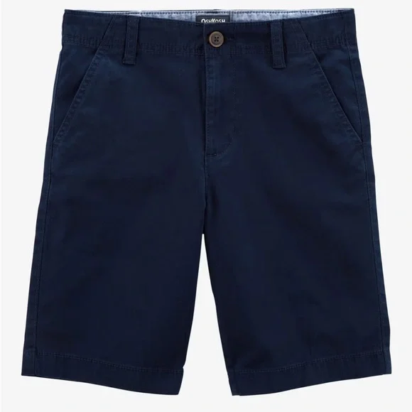 NWOT OshKosh B’gosh Adjustable Waistband Stretch Chino Uniform Shorts Size 8
