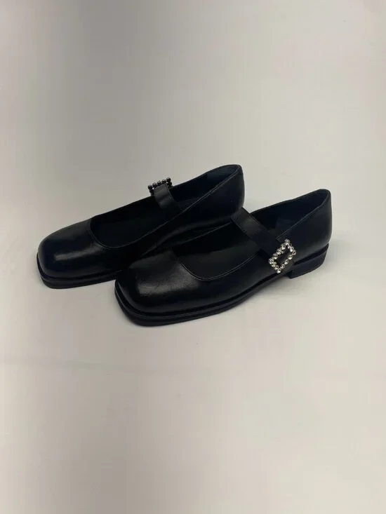 Free People Womens Leather Embellished Ballet Flats Sz 9