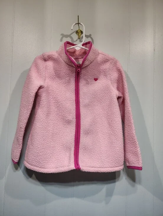 OshKosh B'gosh Girls 4T Full Zip Sherpa Fleece Jacket Pink