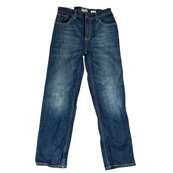 Boys Osh Kosh B'Gosh Straight Blue Jeans Size 10R Adjustable Waist NWT
