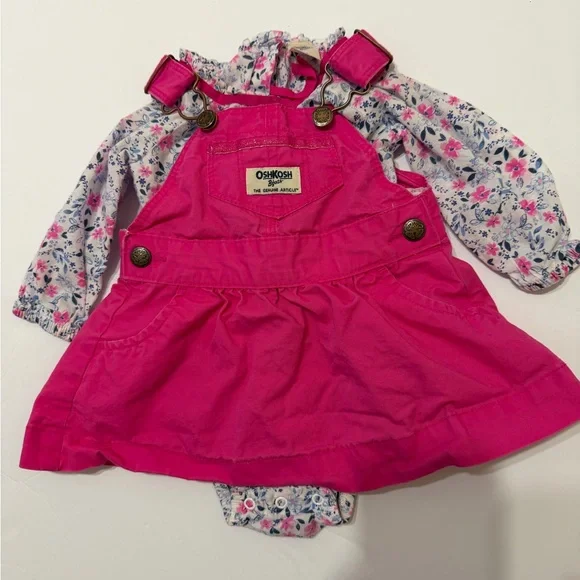 Oshkosh b gosh 2 piece skirt overall set.
