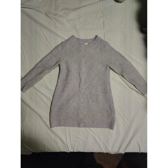 OshKosh B'gosh Sweater Dress Toddler Girls 2T Purple Cable Knit Long Sleeve