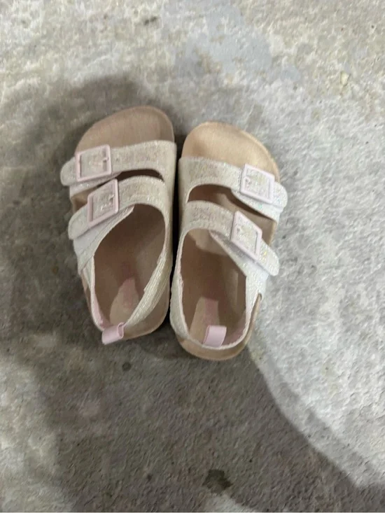 OshKosh B'gosh Pink Glitter Dual-Strap Sandals