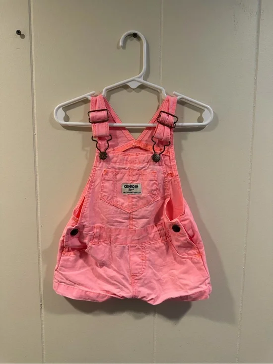 OshKosh B'gosh Neon Pink Girls' Overall Skort