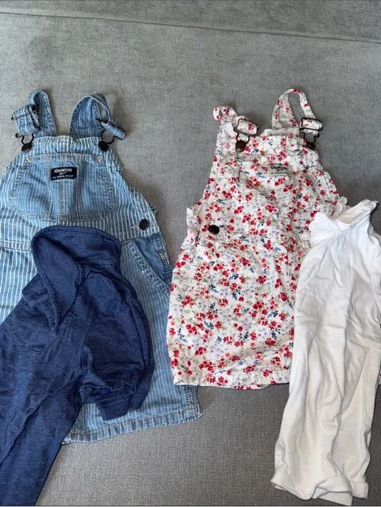 OshKosh B'gosh Boy / Girl Twins Overall Set