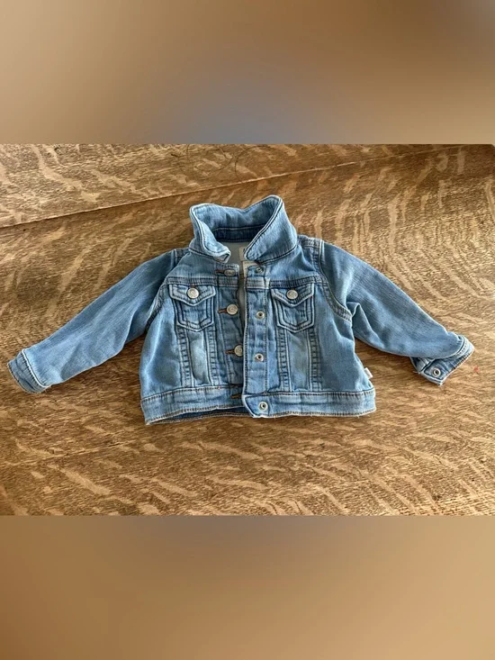 Classic Light Blue Denim Jacket for baby