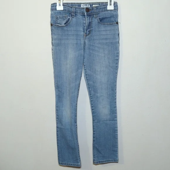 Oshkosh B'Gosh Bootcut Jeans Light Wash Adjustable Waist Girls Size 8 Slim