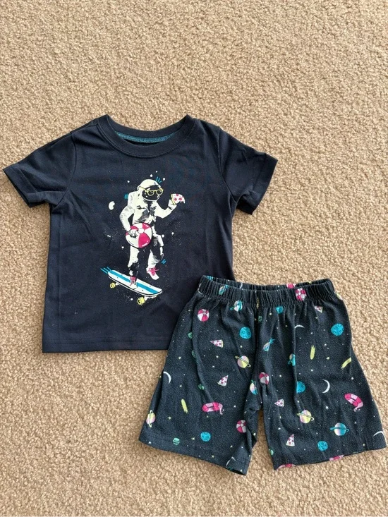 OshKosh B'gosh Black Astronaut Skateboard Pajama Set