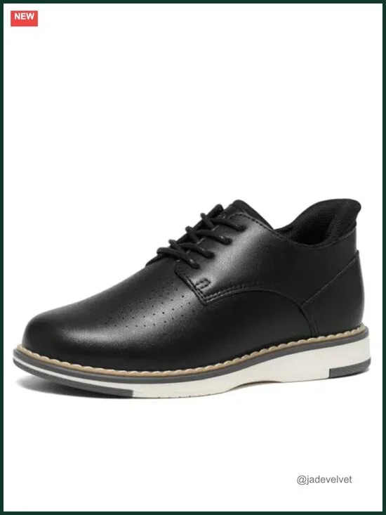 Boys Slip-On Comfort Dress Oxfords Lace-Up Casual Sneakers Hands-Free Flexible