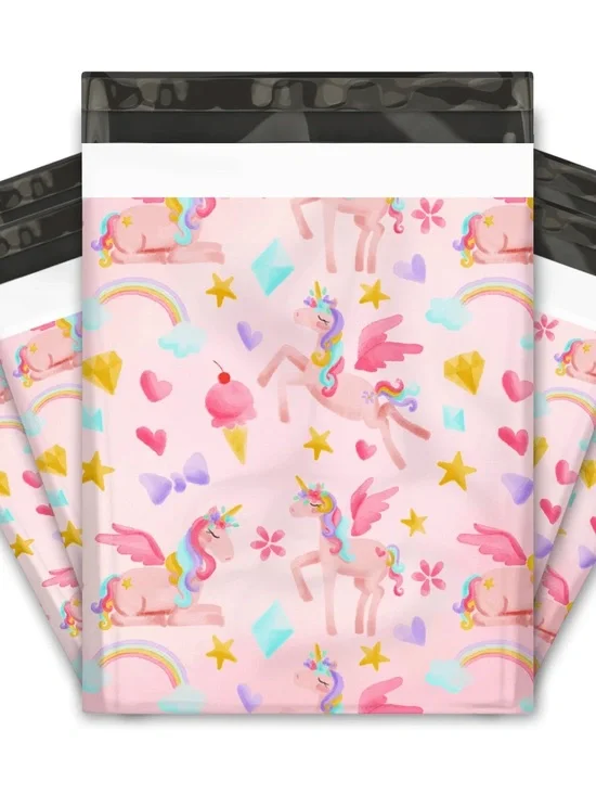 25 Unicorn Pastel Dream Polymailers 10x13 Pink Shipping Bags Boutique Packaging
