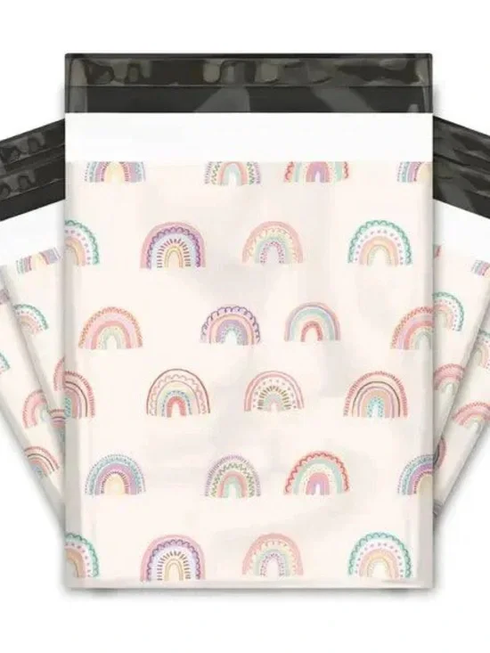 25 Rainbow Boho Polymailers 10x13 | Boho Shipping Bags | Boutique Packaging 🌈