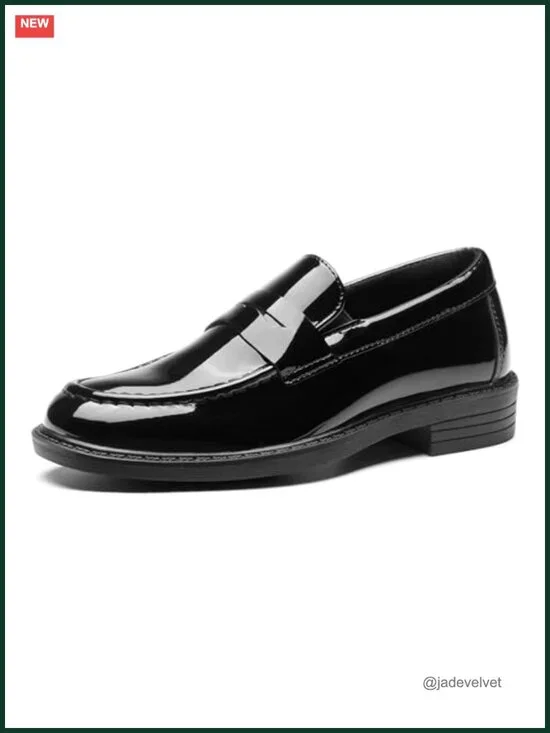 Boys Slip-On Penny Loafers with Comfort Insole, Non-Slip Sole for Formal &
