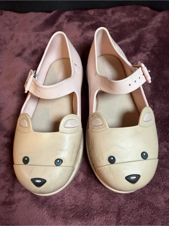 Kids Pink Bear Mary Jane Shoes