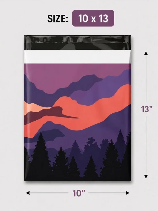25 Summer Mountain Polymailers 10x13 Sunset Shipping Bags Boutique Packaging