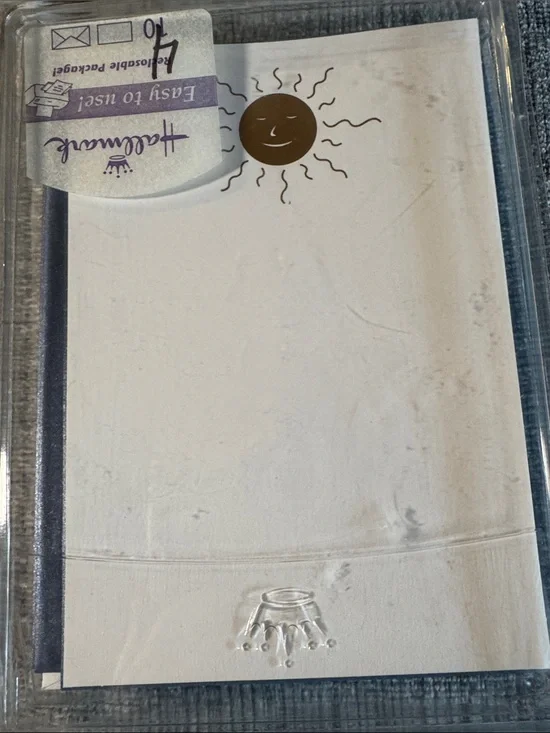 Hallmark White & Gold Sun Note Cards -Note Set is for 4 items NOT 10