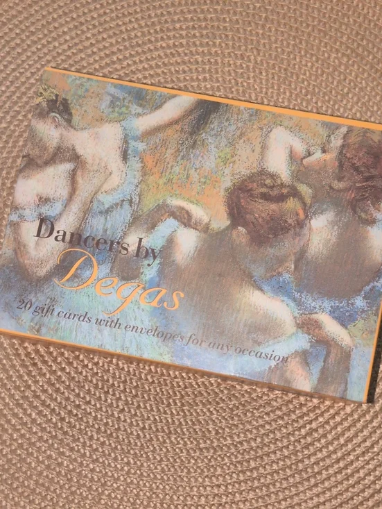 16 Dancers by Degas Art Note Card Set - Blue, Cream, Tan