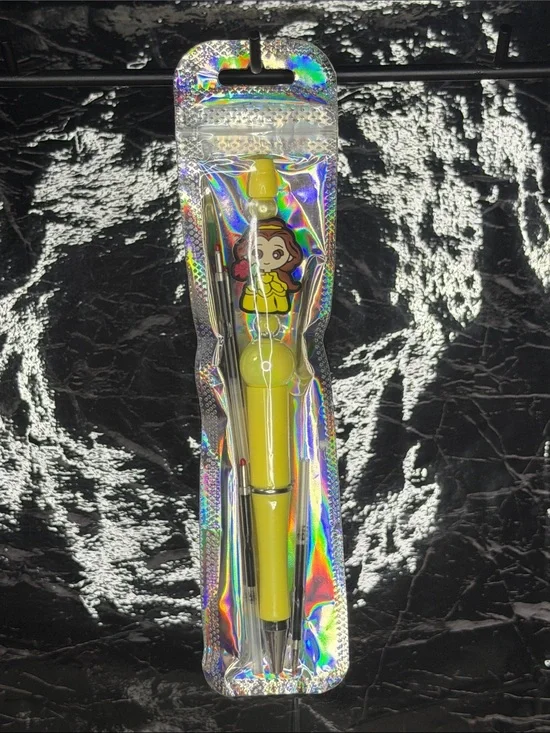 Belle Focal Bead Pen Black and Blue Ink