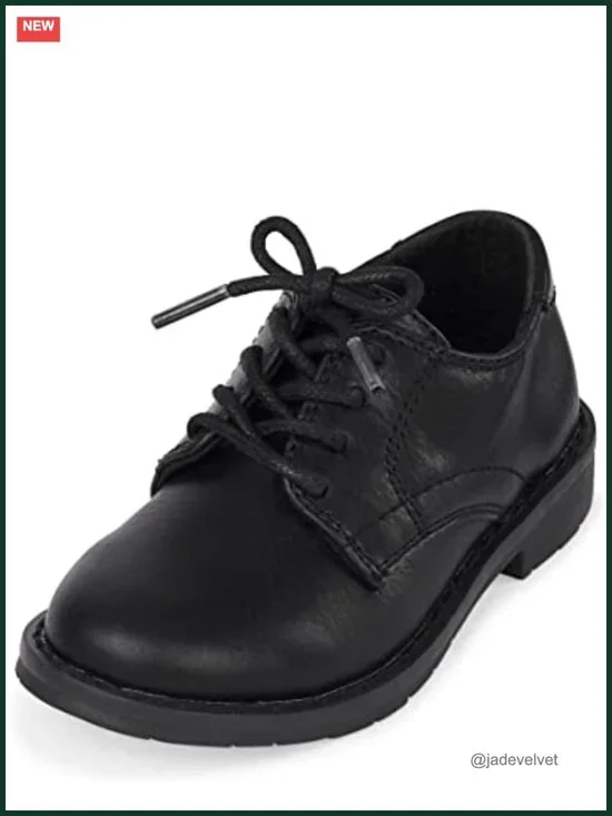 Faux Leather Lace Up Dress Shoes for Toddler Boys