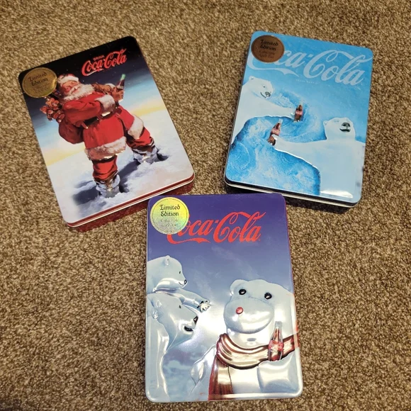 Coca-Cola Limited Edition Holiday Tins Set Of 3