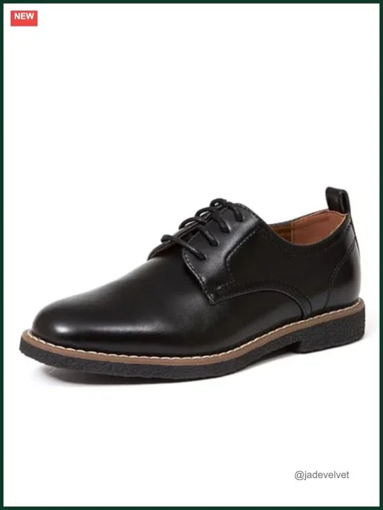 Boys' Lace-up Dress Comfort Oxfords with Memory Foam