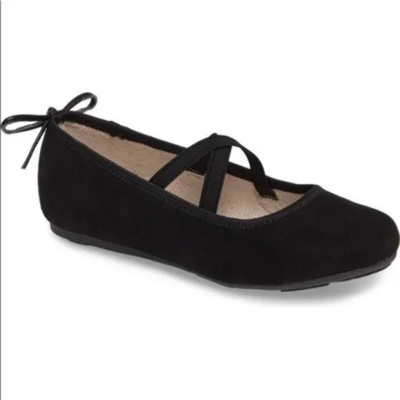 Stuart Weitzman Fannie Bolshoi Ballet Flats Girls Size‎ 13 Black Suede