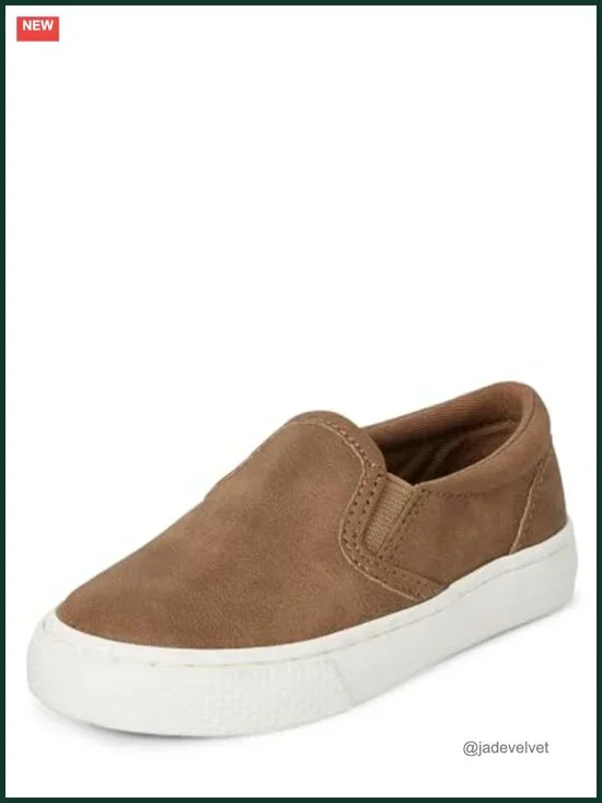Boys Toddler Slip On Loafers Faux Leather Casual Shoes