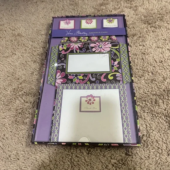Vera Bradley Floral Create-A-Card Set - Purple Pink Green