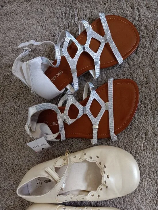 2 Pairs of Girls Size 4 Dress Shoes (one NWT, one Like New)