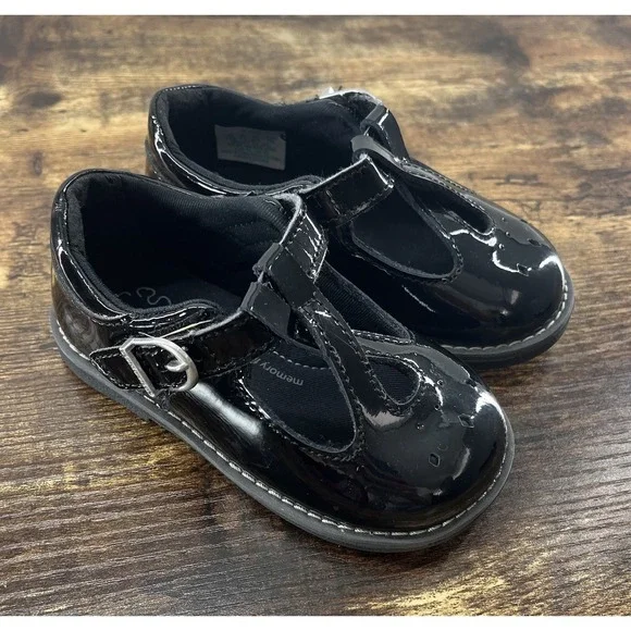 Stride Rite Girls Susie Mary Jane‎ Loafers Black Patent Size 6.5W