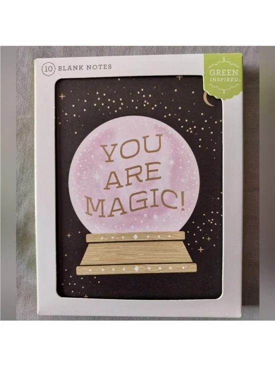 You are magic! Crystal Ball blank cards with envelopes